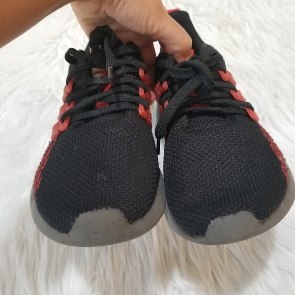 ADIDAS CloudFoam Comfort Sneakers Black With Red SIZE 7.5 Men,Women 8.5 - Picture 8 of 17